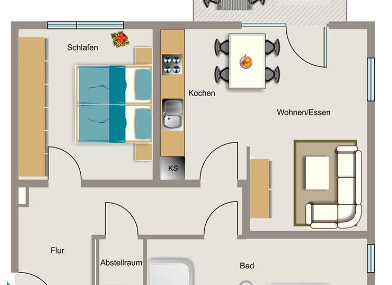 Wohnung zur Miete - Erstbezug nur mit Wohnberechtigungsschein 400 € 2 Zimmer 64,6 m² 1. Geschoss frei ab 01.08.2026 Querenburger Straße 47a Wiemelhausen Bochum 44789