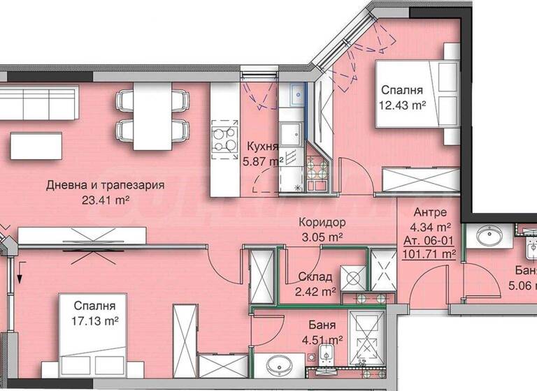 Studio zum Kauf 300.000 € 124,2 m² Sofia