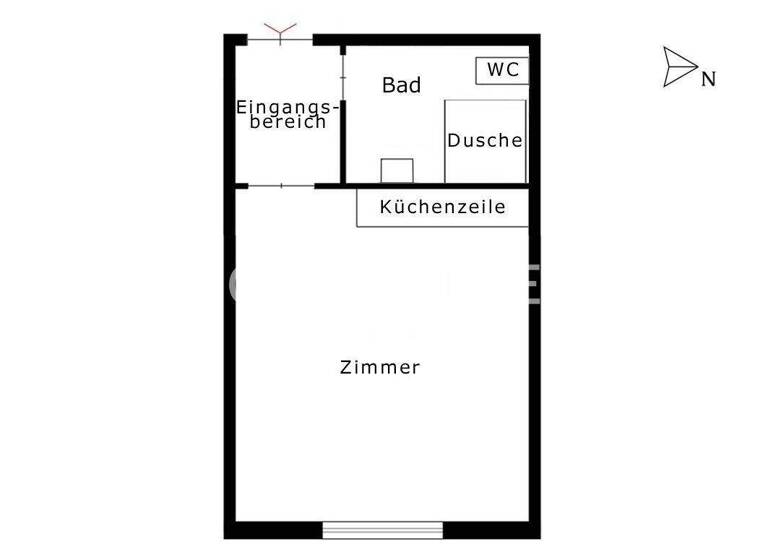 Studio zum Kauf 129.000 € 1 Zimmer 22 m² Lustnau Tübingen 72074