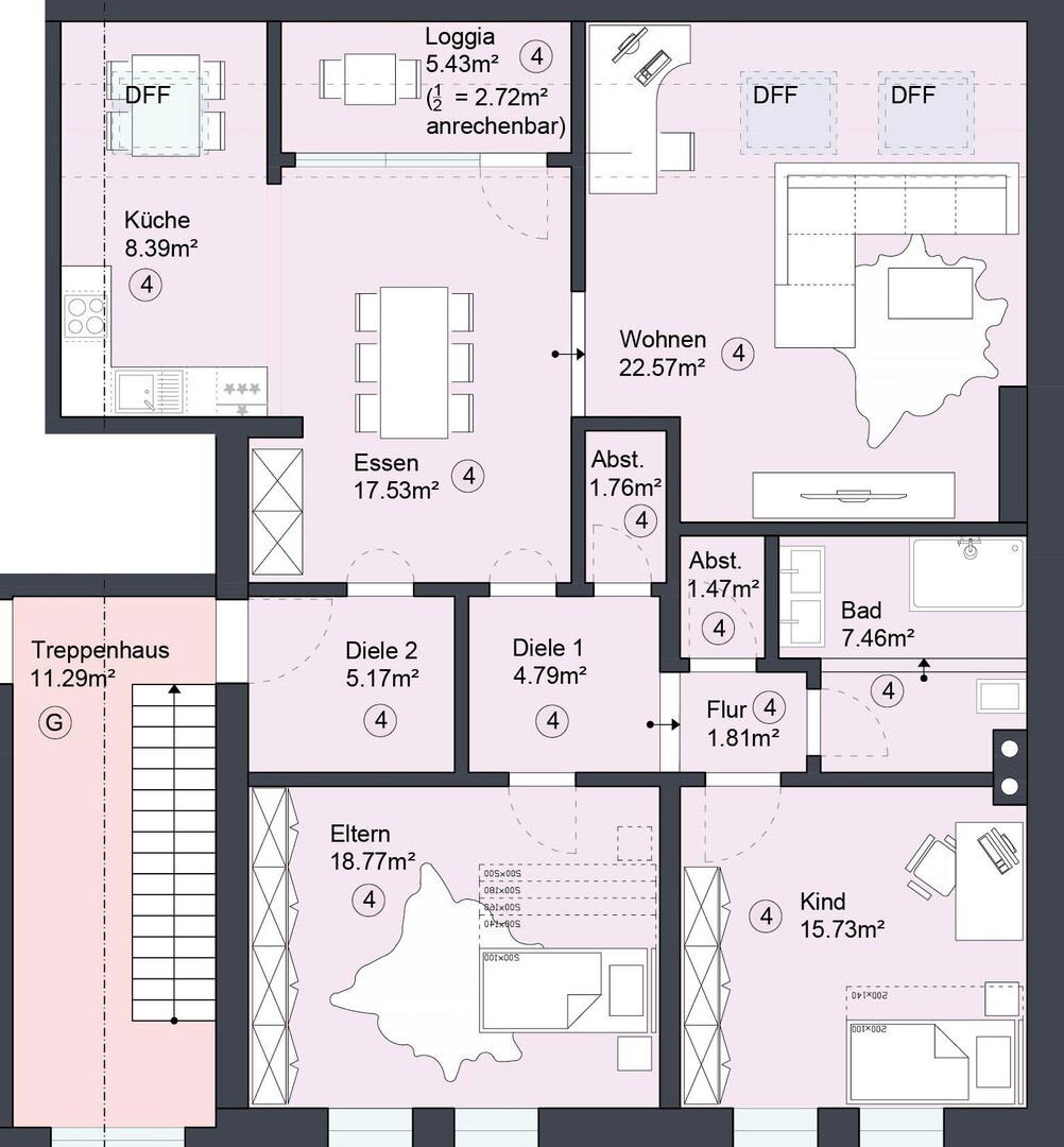 Wohnung zum Kauf provisionsfrei 237.000 € 4 Zimmer 108 m²<br/>Wohnfläche 1.<br/>Geschoss Seyweilerstraße 38A Pinningen Blieskastel-Pinningen 66440