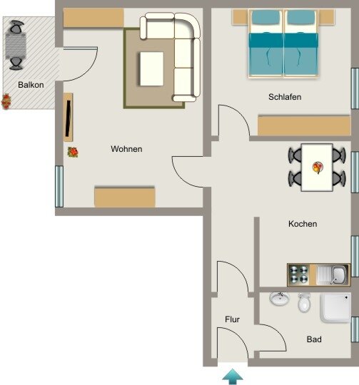 Wohnung zur Miete 474 € 2,5 Zimmer 49,3 m²<br/>Wohnfläche 1.<br/>Geschoss 01.03.2025<br/>Verfügbarkeit Kupferdreh Essen 45257