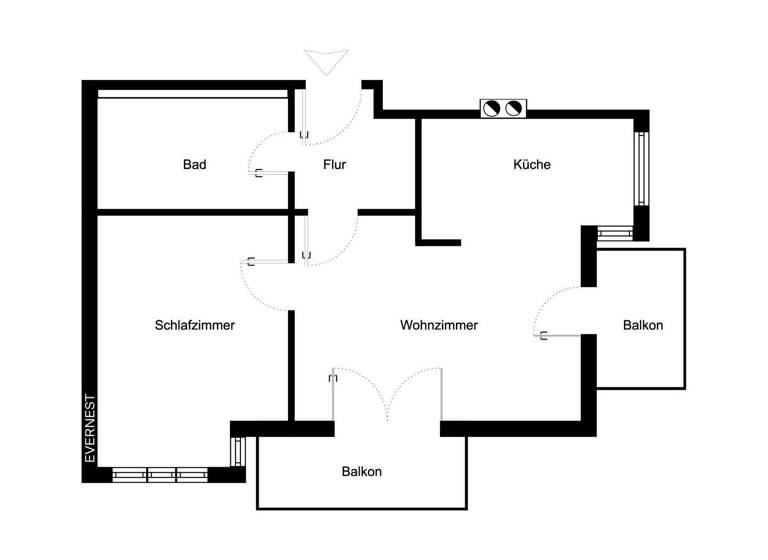 Wohnung zum Kauf 299.000 € 2 Zimmer 57 m² 1. Geschoss Raubling 83064