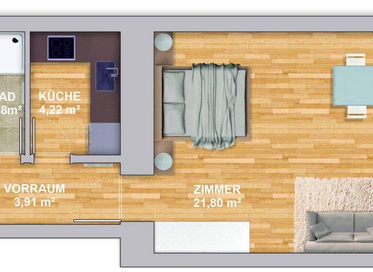 Studio zum Kauf 219.000 € 1 Zimmer 33,4 m² 4. Geschoss Embelgasse Wien 1050