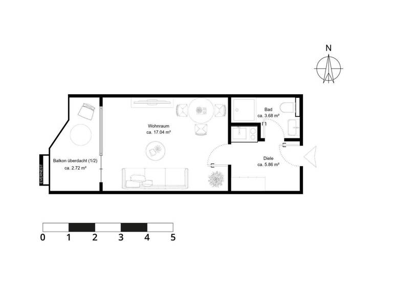 Studio zum Kauf 140.000 € 1 Zimmer 29 m² Handschuhsheim Heidelberg 69121