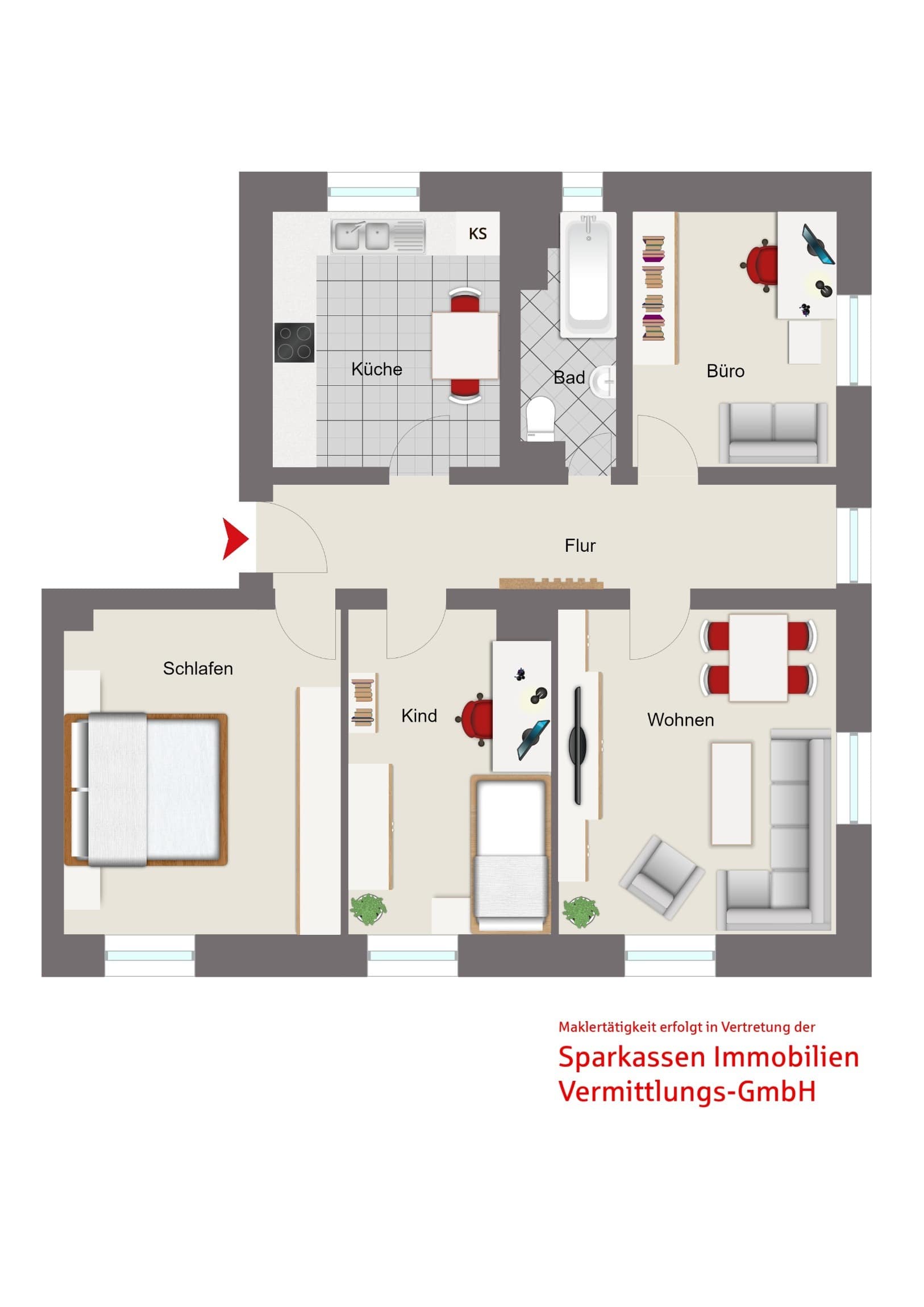 Wohnung zum Kauf 197.000 € 4 Zimmer 90 m²<br/>Wohnfläche 1.<br/>Geschoss Rehbühl Weiden 92637