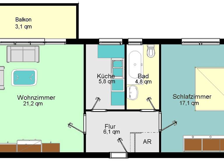 Wohnung zum Kauf als Kapitalanlage geeignet 189.000 € 2 Zimmer 58 m² Marienfelde Berlin 12277