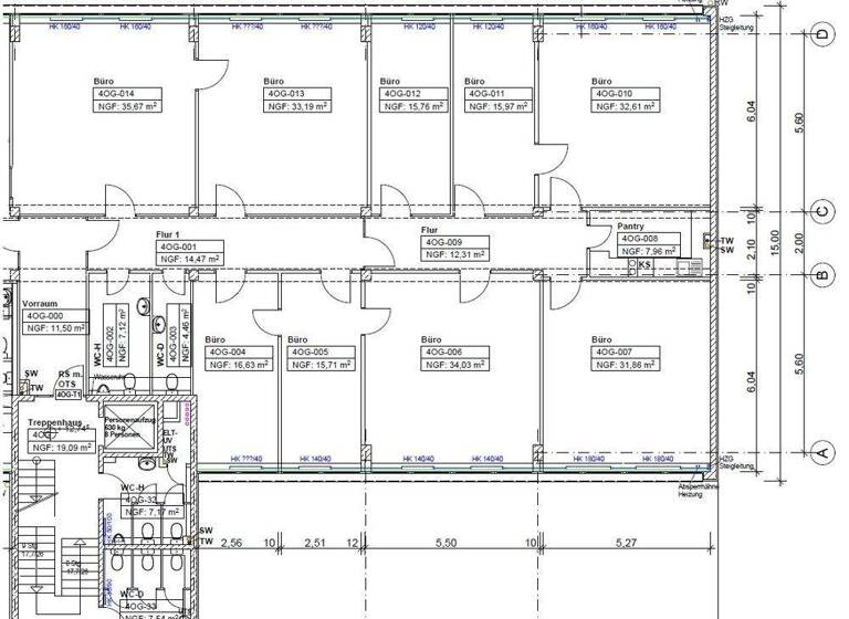 Bürofläche zur Miete 7,51 € 293 m² Bürofläche Eiffestraße 598 Hamm Hamburg 20537