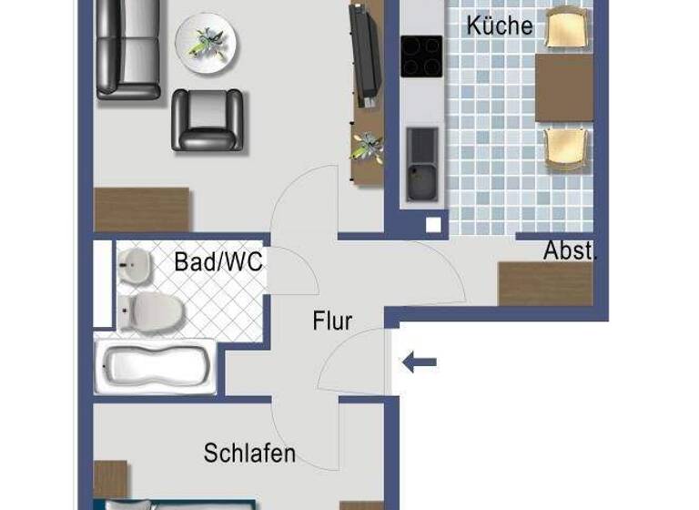 Wohnung zum Kauf provisionsfrei 194.000 € 2 Zimmer 54,7 m² 1. Geschoss Stuttgarter Straße 14 Delkenheim Wiesbaden 65205