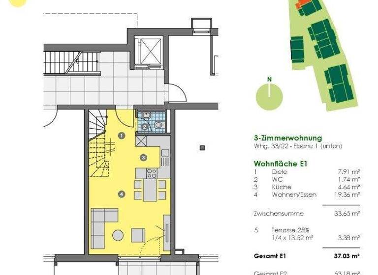 Wohnung zum Kauf - Erstbezug provisionsfrei 559.500 € 3 Zimmer 90,2 m² Plochingen 73207
