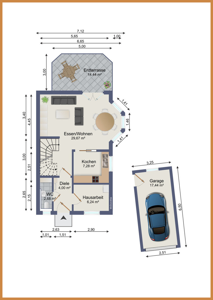 Doppelhaushälfte zum Kauf 510.000 € 4,5 Zimmer 147,1 m²<br/>Wohnfläche 271 m²<br/>Grundstück Zell Zell am Harmersbach 77736