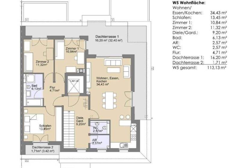 Wohnung zum Kauf 489.000 € 4 Zimmer 113,2 m² 2. Geschoss Elsen Grevenbroich 41515