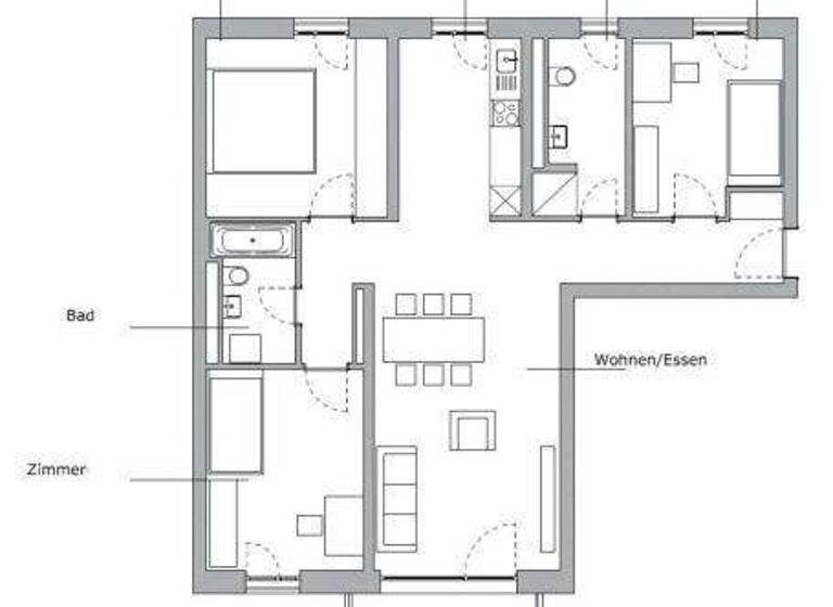 Wohnung zur Miete 1.415 € 4 Zimmer 95,4 m² EG frei ab sofort Edelbergstraße 1d Grünwinkel Karlsruhe 76189