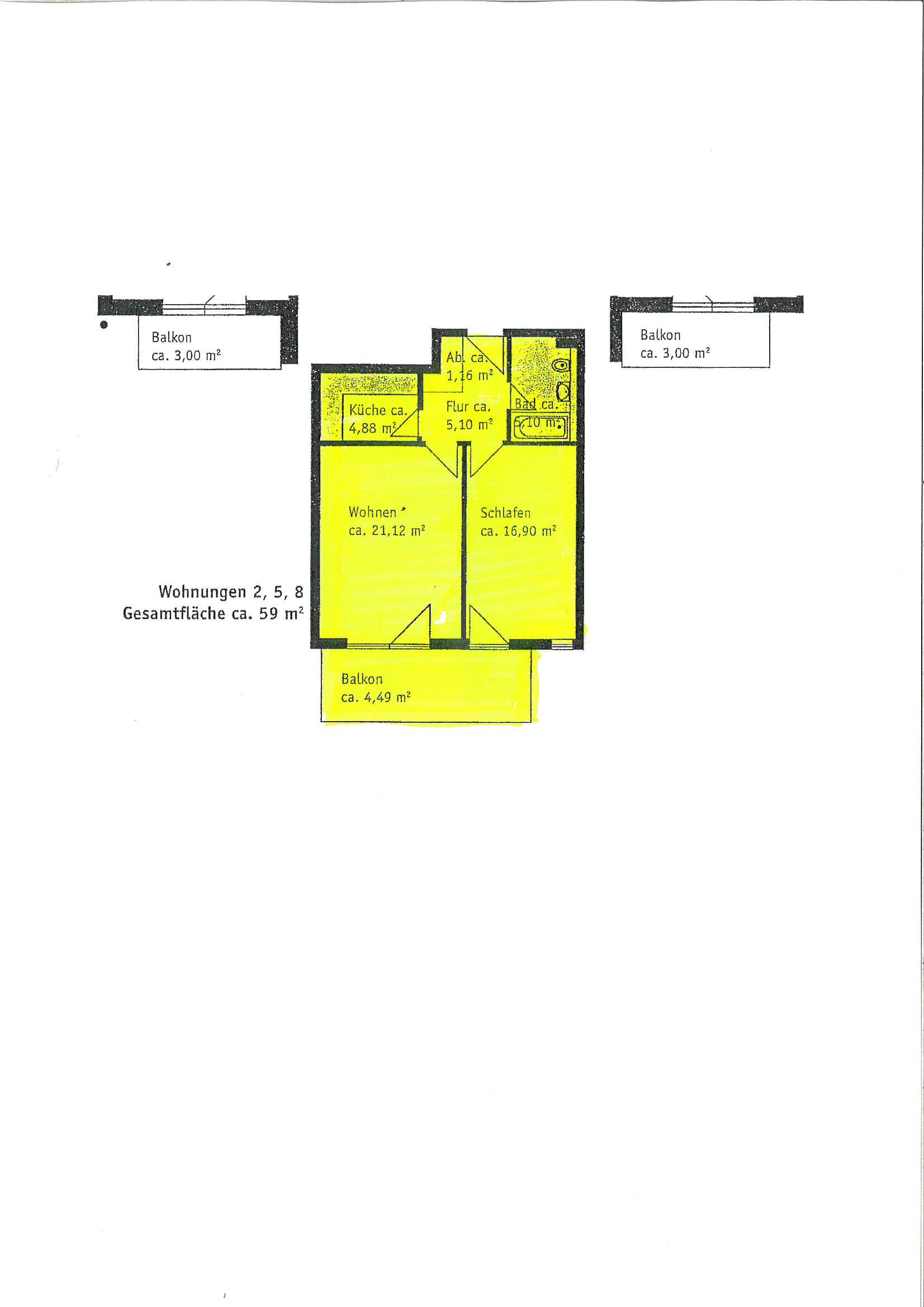 Wohnung zur Miete 767 € 2 Zimmer 58,8 m²<br/>Wohnfläche 1.<br/>Geschoss ab sofort<br/>Verfügbarkeit Grote Wisch 2 Großhansdorf 22927