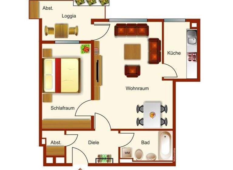Wohnung zum Kauf 190.000 € 2 Zimmer 61,2 m² 1. Geschoss Leibnizstr. 81 Hochdahl Erkrath 40699