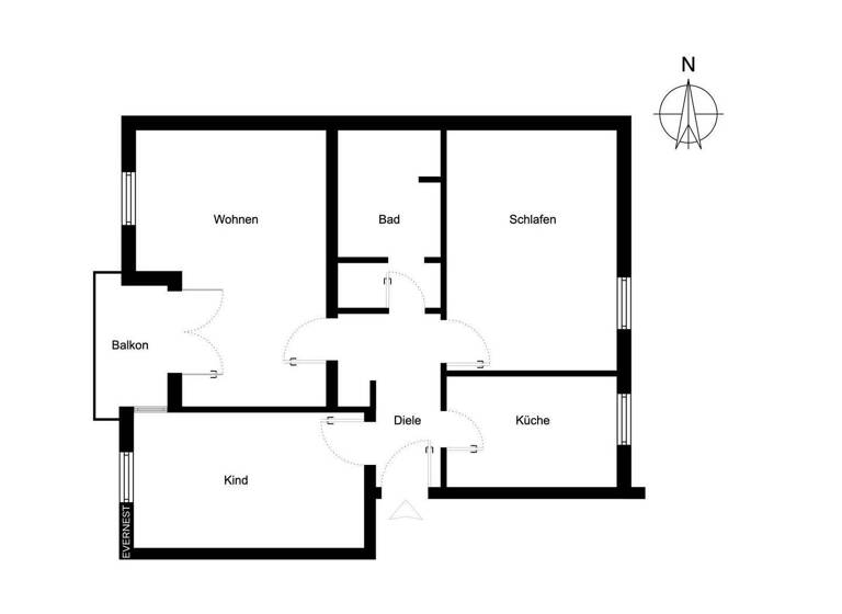 Wohnung zum Kauf 258.750 € 3 Zimmer 74 m² 2. Geschoss Süd Rosenheim 83026