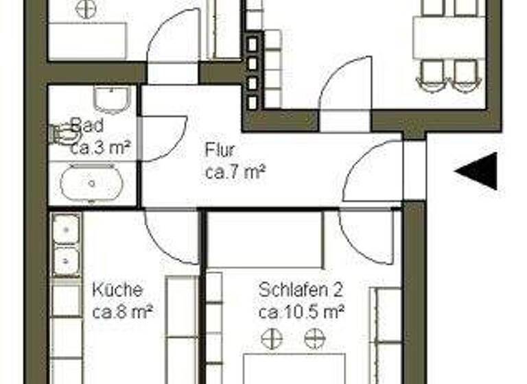 Wohnung zur Miete 656 € 3 Zimmer 68,4 m² 4. Geschoss frei ab 08.03.2026 Lüssenhopstr. 10 Stöcken Hannover 30419