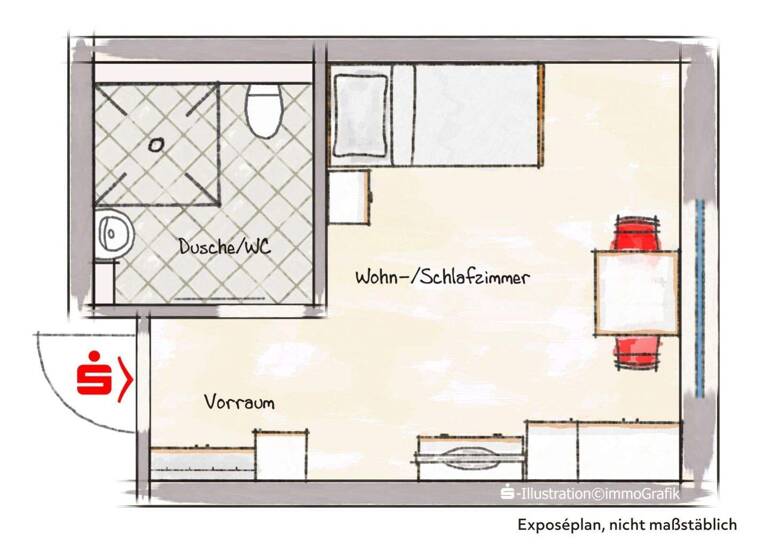 Studio zum Kauf 115.000 € 1 Zimmer 21,8 m² Schweinfurt-Süd Schweinfurt 97424