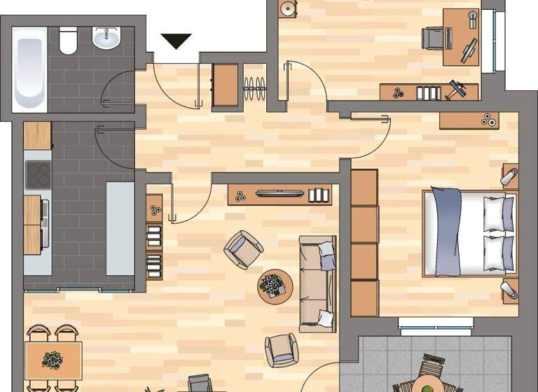 Wohnung zur Miete 424 € 3 Zimmer 73,8 m² 4. Geschoss Europaring 4 Neuende Wilhelmshaven 26389