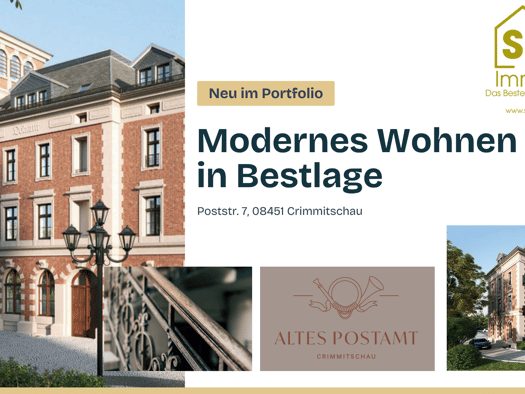 Maisonette zur Miete - Erstbezug 779 € 2 Zimmer 82 m² Geschoss 2/3 frei ab 01.12.2026 Poststraße 7 Crimmitschau Crimmitschau 08451