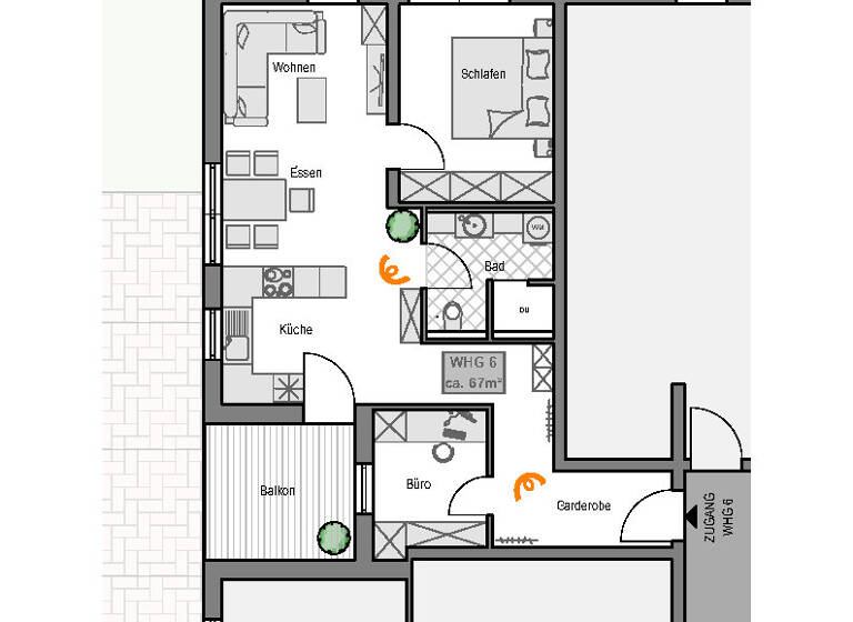 Wohnung zum Kauf 310.000 € 2 Zimmer 66,7 m² 1. Geschoss frei ab 01.09.2026 Mainhardt 74535