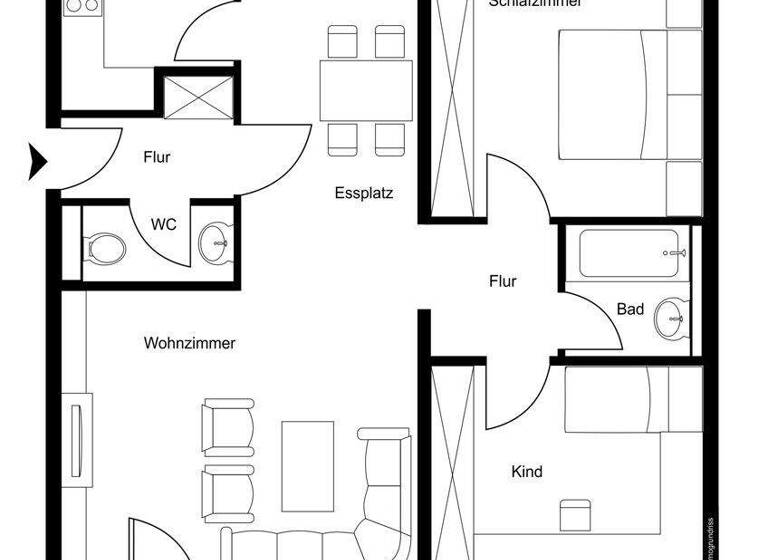 Wohnung zum Kauf 270.000 € 3 Zimmer 71 m² 2. Geschoss Innenstadt Reutlingen 72764