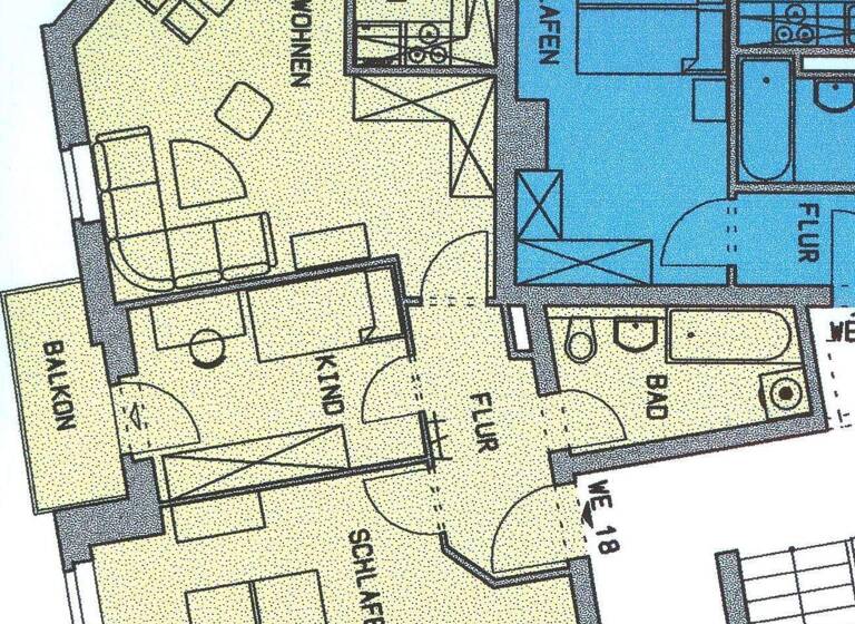 Studio zur Miete 366 € 3 Zimmer 65,3 m² 3. Geschoss frei ab 01.05.2026 Winklerstraße 25 Schloßchemnitz Chemnitz 09113