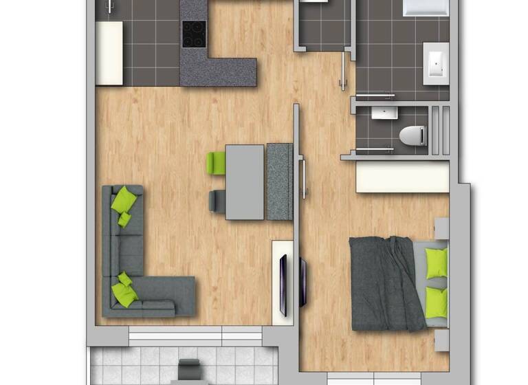 Wohnung zum Kauf 413.392 € 2 Zimmer 56,1 m² St. Jakob in Haus 6392