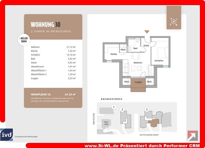 Wohnung zum Kauf provisionsfrei 363.000 € 2 Zimmer 61,3 m²<br/>Wohnfläche Am Krummen Deich Winsen - Kernstadt Winsen 21423