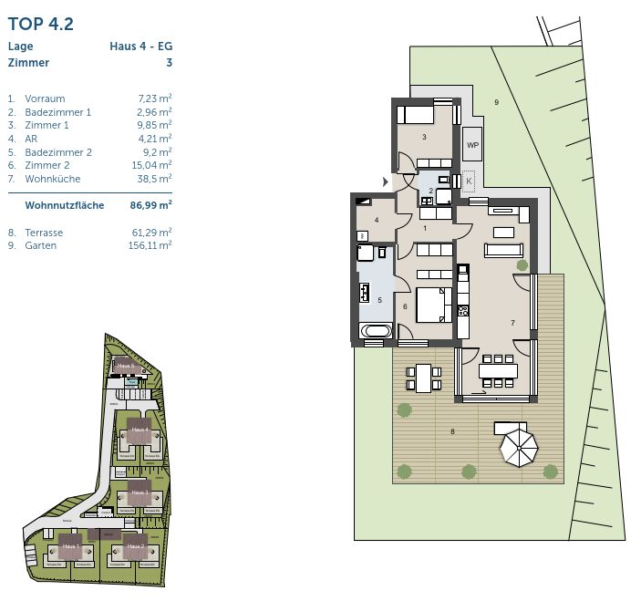 Wohnung zum Kauf provisionsfrei 1.226.000 € 3 Zimmer 87 m²<br/>Wohnfläche EG<br/>Geschoss Auhof 43 Mondsee / Au 5311