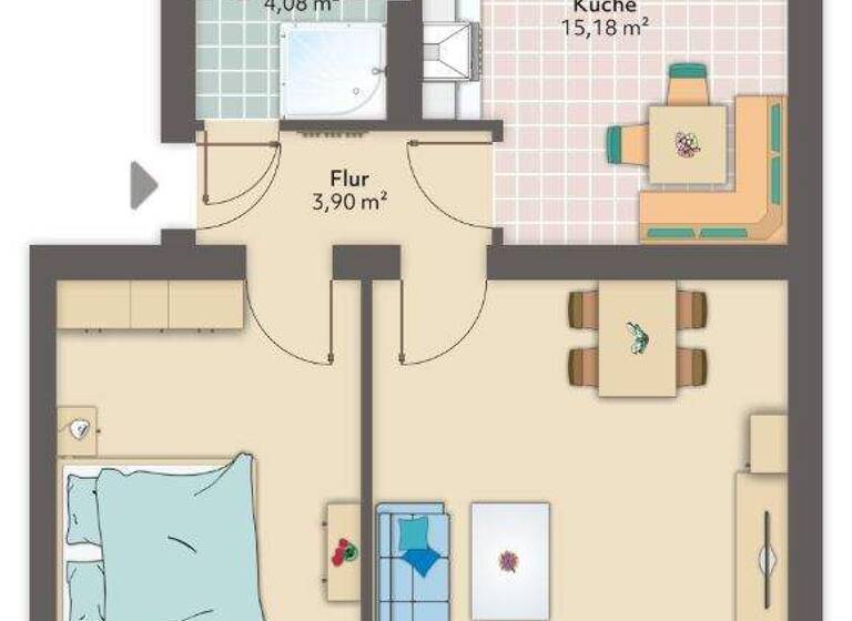 Wohnung zur Miete 385 € 2 Zimmer 59,1 m² 4. Geschoss frei ab 01.05.2026 Hökerstraße 15 Lehe Bremerhaven 27568