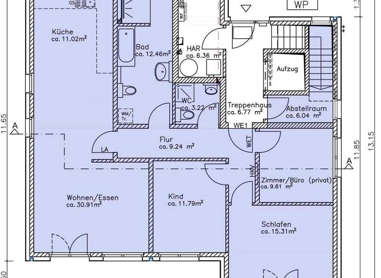 Wohnung zum Kauf provisionsfrei 574.650 € 5 Zimmer 132 m² EG Breslauerstrasse 37 Großburgwedel Burgwedel 30938