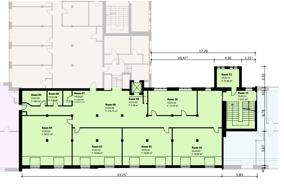 Bürofläche zur Miete 3 € 401,4 m²<br/>Bürofläche L.-F.-Schönherr-Straße 32 Siedlung Neundorf Plauen 08523