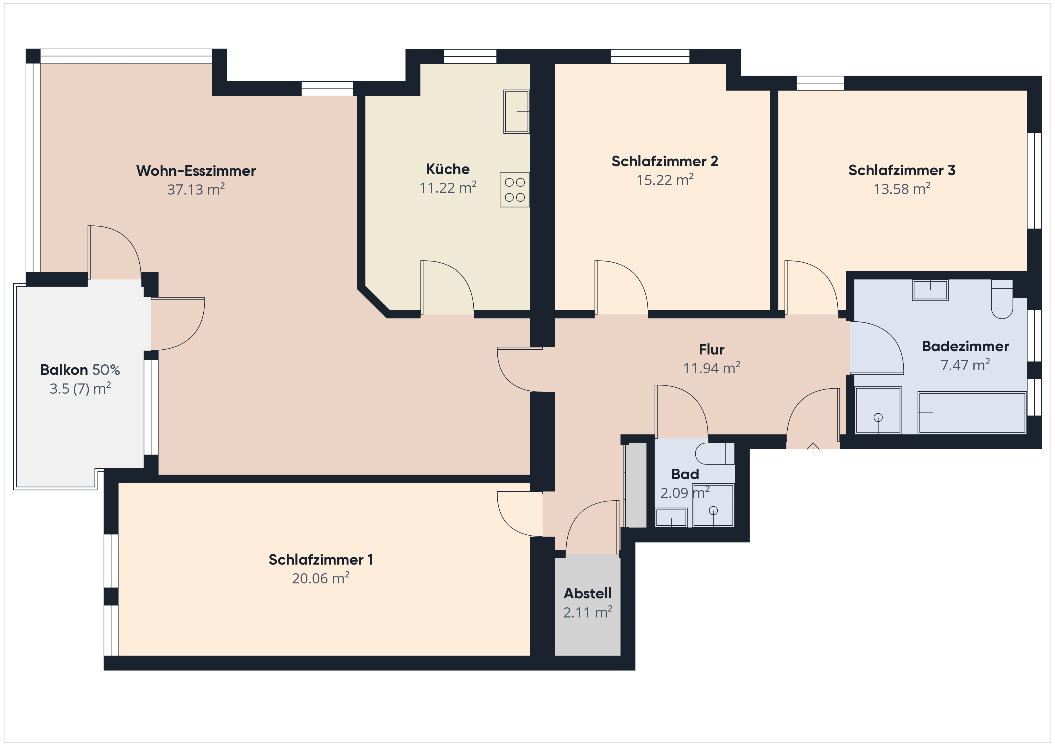 Wohnung zur Miete 1.400 € 4 Zimmer 126 m²<br/>Wohnfläche 2.<br/>Geschoss 01.03.2025<br/>Verfügbarkeit Neu-Kürenz 1 Trier 54296