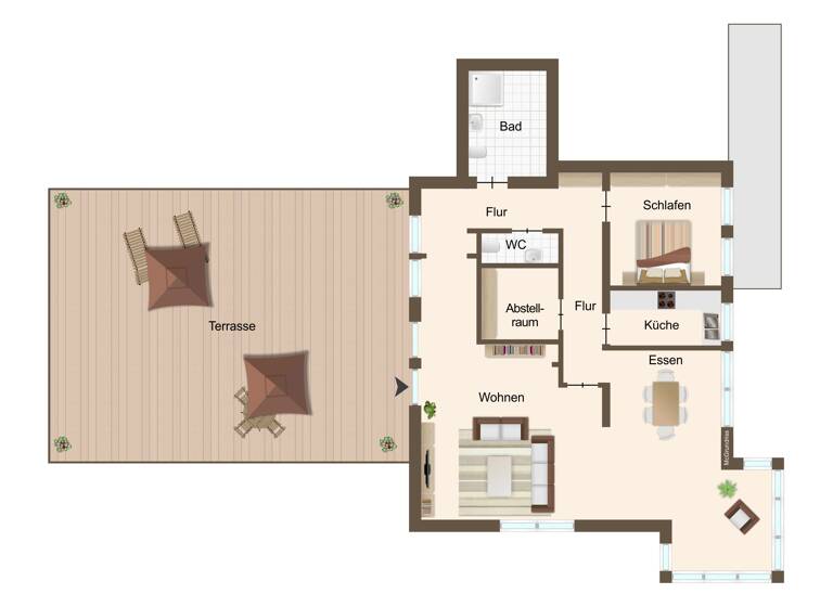 Penthouse zur Miete 1.630 € 2,5 Zimmer 115 m²<br/>Wohnfläche Dachgeschoss<br/>Geschoss ab sofort<br/>Verfügbarkeit Sanderau Würzburg 97072