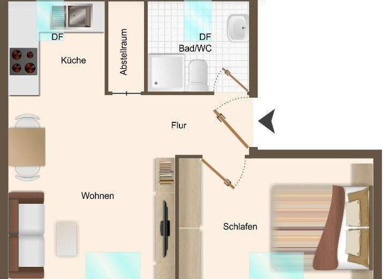 Wohnung zum Kauf 155.000 € 2 Zimmer 40,1 m² Denkendorf 73770