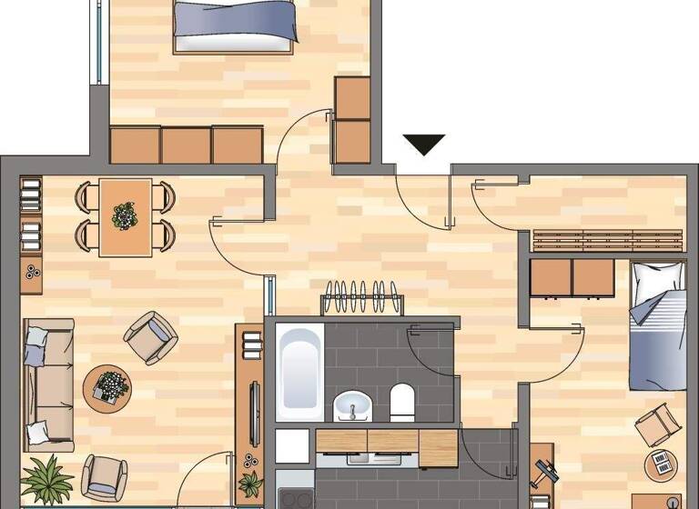 Wohnung zur Miete 643 € 3 Zimmer 79,8 m² 2. Geschoss frei ab 01.03.2026 Stresemannstraße 23 Scharnhorst Dortmund 44328