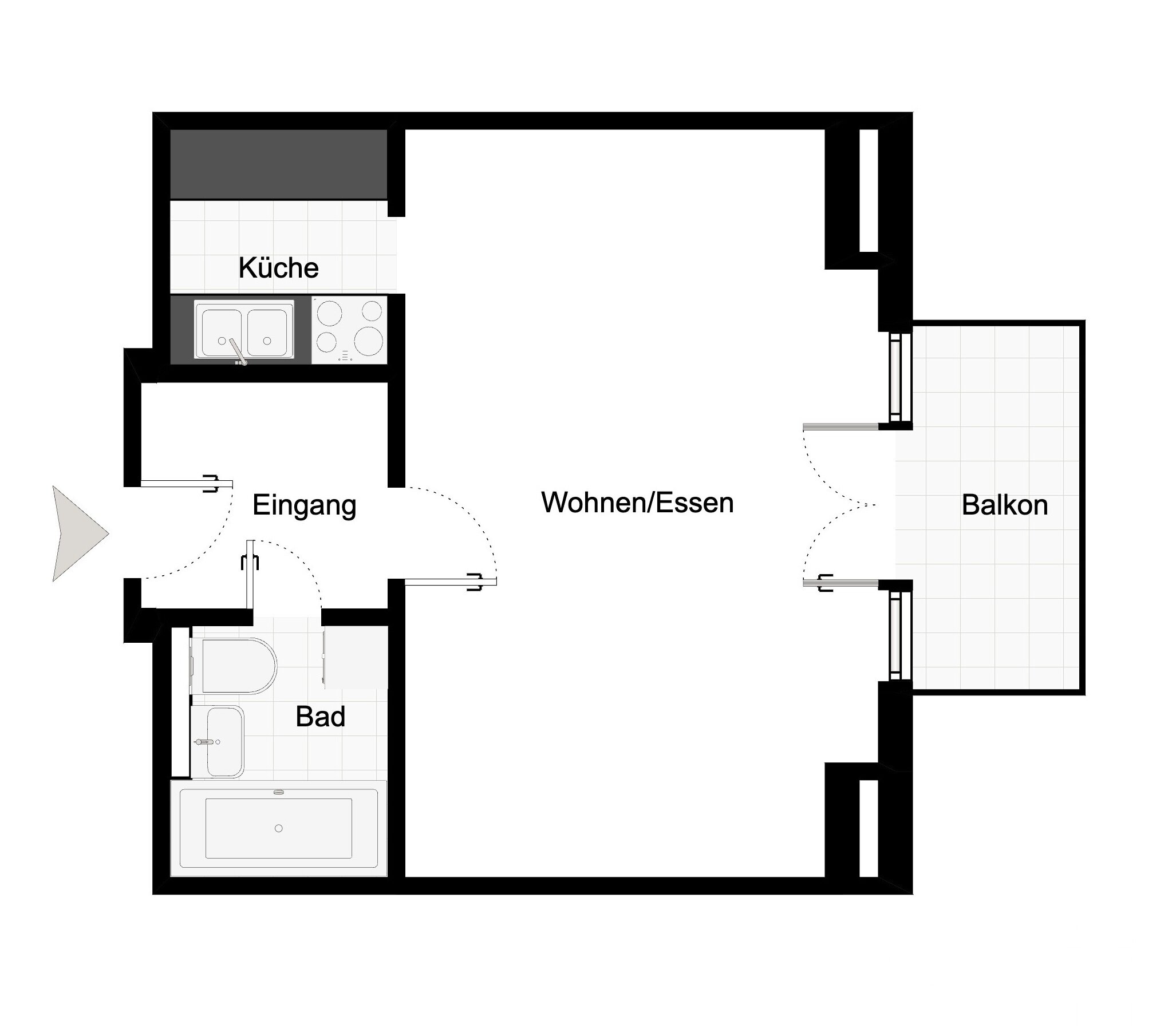 Wohnung zum Kauf 99.000 € 1 Zimmer 42,3 m²<br/>Wohnfläche 3.<br/>Geschoss Laubegast (Gasteiner Str.) Dresden 01279