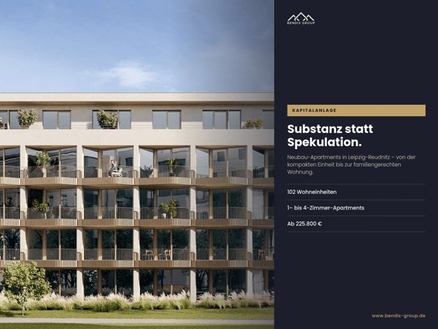 Wohnung zum Kauf - Neubau provisionsfrei 506.000 € 3 Zimmer 90,4 m² 2. Geschoss Reudnitz-Thonberg Leipzig 04317