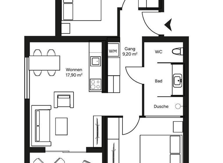 Wohnung zum Kauf - Erstbezug provisionsfrei 199.900 € 3 Zimmer 59 m² Lutzmannsburg 7361