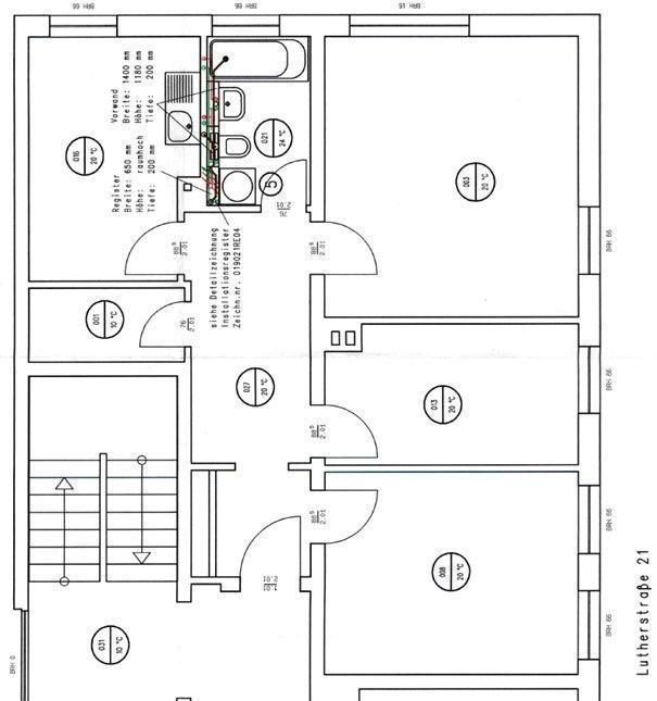 Wohnung zur Miete 420 € 3 Zimmer 73,1 m²<br/>Wohnfläche 3.<br/>Geschoss ab sofort<br/>Verfügbarkeit Lutherstraße 21 Lutherviertel 221 Chemnitz 09126