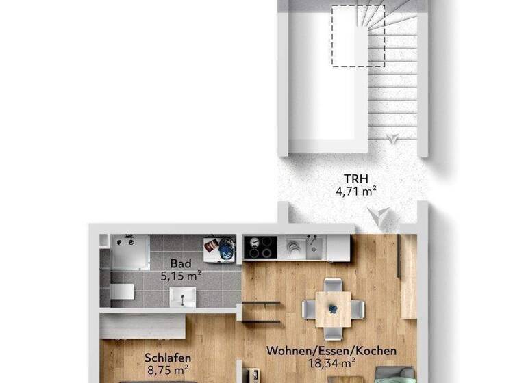 Wohnung zum Kauf 158.000 € 2 Zimmer 33 m² 2. Geschoss frei ab sofort Hofmarkstraße 10 Niedertraubling Obertraubling 93083