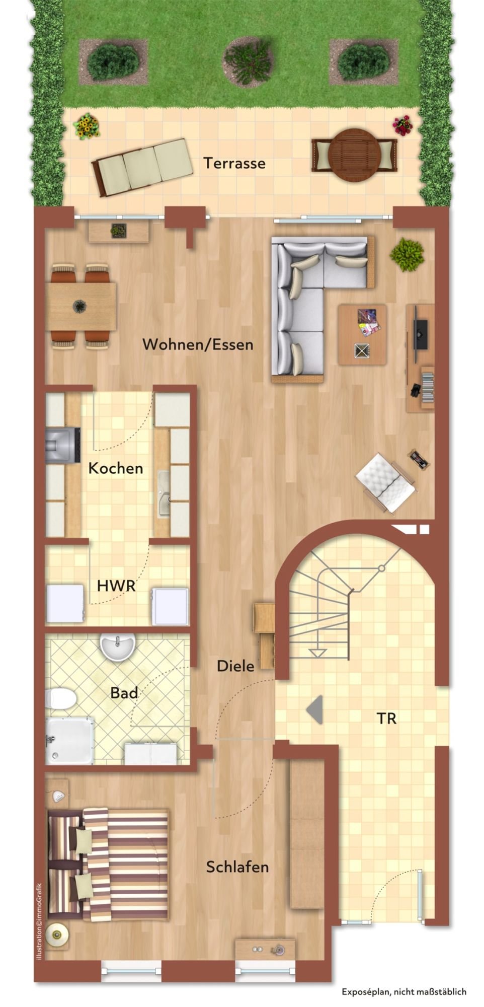 Wohnung zum Kauf 184.000 € 2 Zimmer 65 m²<br/>Wohnfläche EG<br/>Geschoss ab sofort<br/>Verfügbarkeit Wardenburg III Wardenburg 26203