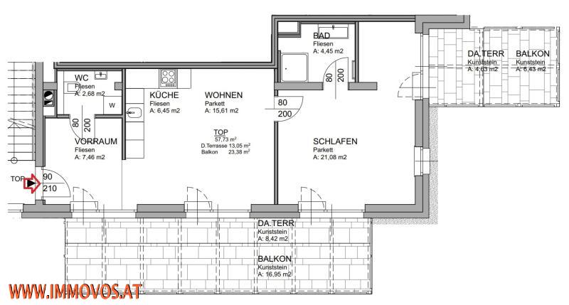 Studio zur Miete 965 € 2 Zimmer 57,7 m²<br/>Wohnfläche Wien 19.,Döbling 1190