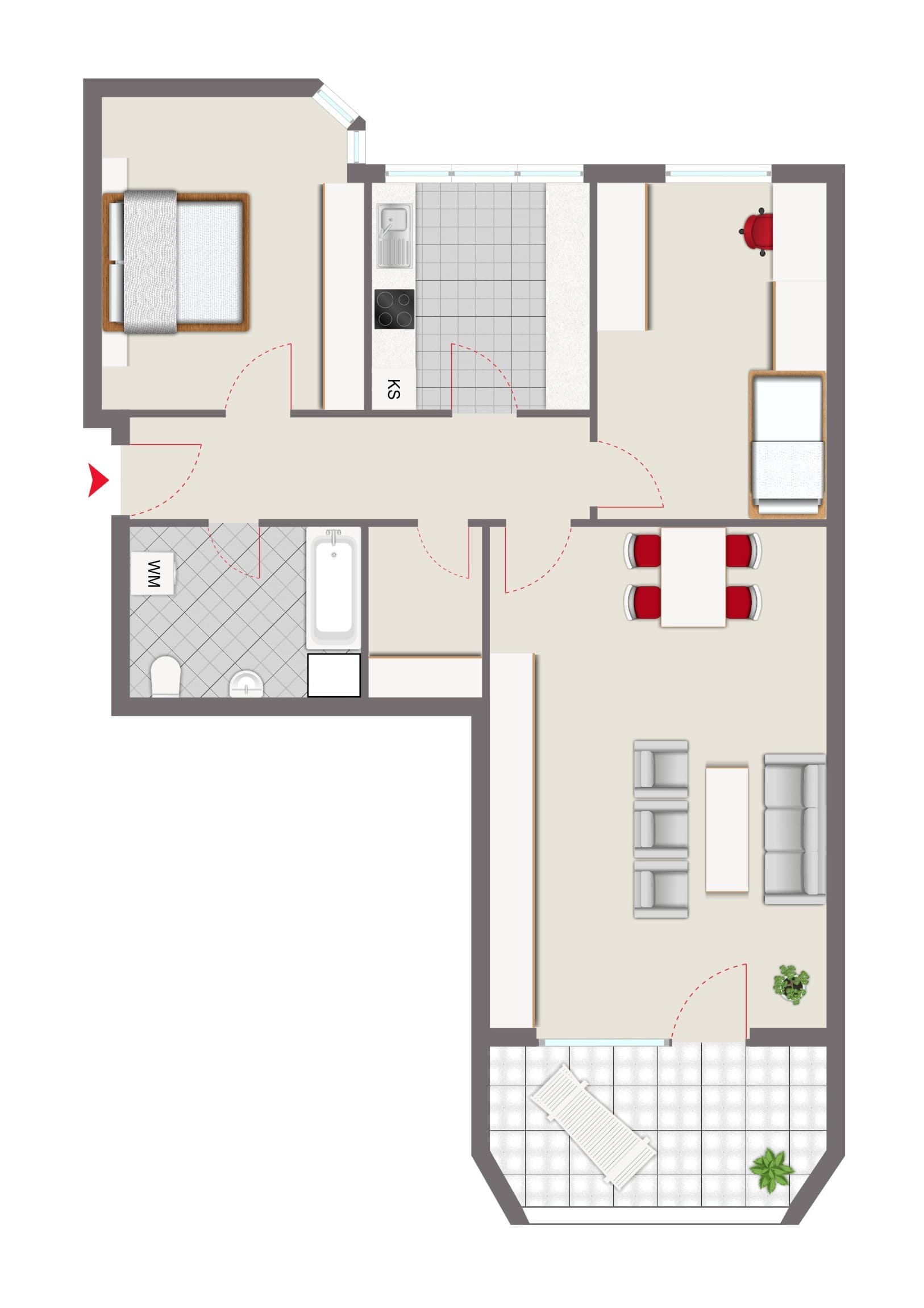 Wohnung zum Kauf 189.000 € 3 Zimmer 82 m²<br/>Wohnfläche 2.<br/>Geschoss Sulzbach-Rosenberg Sulzbach-Rosenberg 92237