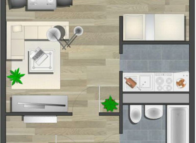 Studio zur Miete 177 € 1 Zimmer 32,3 m² 3. Geschoss Am Harthwald 24 Markersdorf Chemnitz 09123