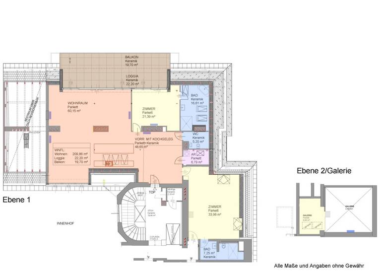 Wohnung zum Kauf 1.899.000 € 3 Zimmer 241,9 m² Wien 1140