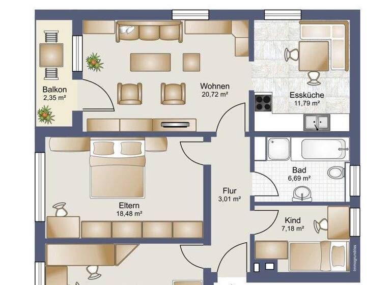 Wohnung zum Kauf 295.000 € 4 Zimmer 88,7 m² 1. Geschoss frei ab sofort Mainburg 84048