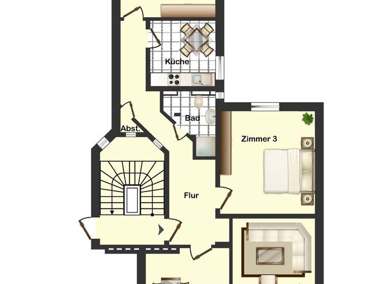 Wohnung zum Kauf 976.000 € 4 Zimmer 95 m² 1. Geschoss Uhlenhorst Hamburg 22085