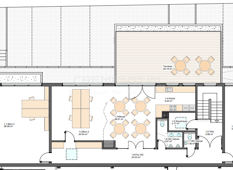 Bürofläche zur Miete 12,50 € 228 m² Bürofläche Hardstraße 14 Immendingen 78194