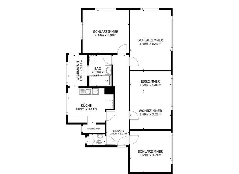 Wohnung zum Kauf 349.000 € 4 Zimmer 100 m² 2. Geschoss Waiblingen 71332